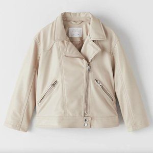 NWT Zara Faux Leather Biker Jacket